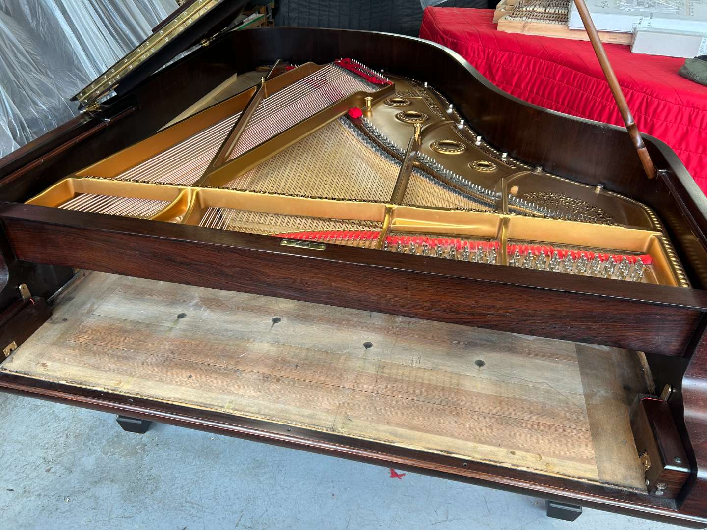 Other view above of piano