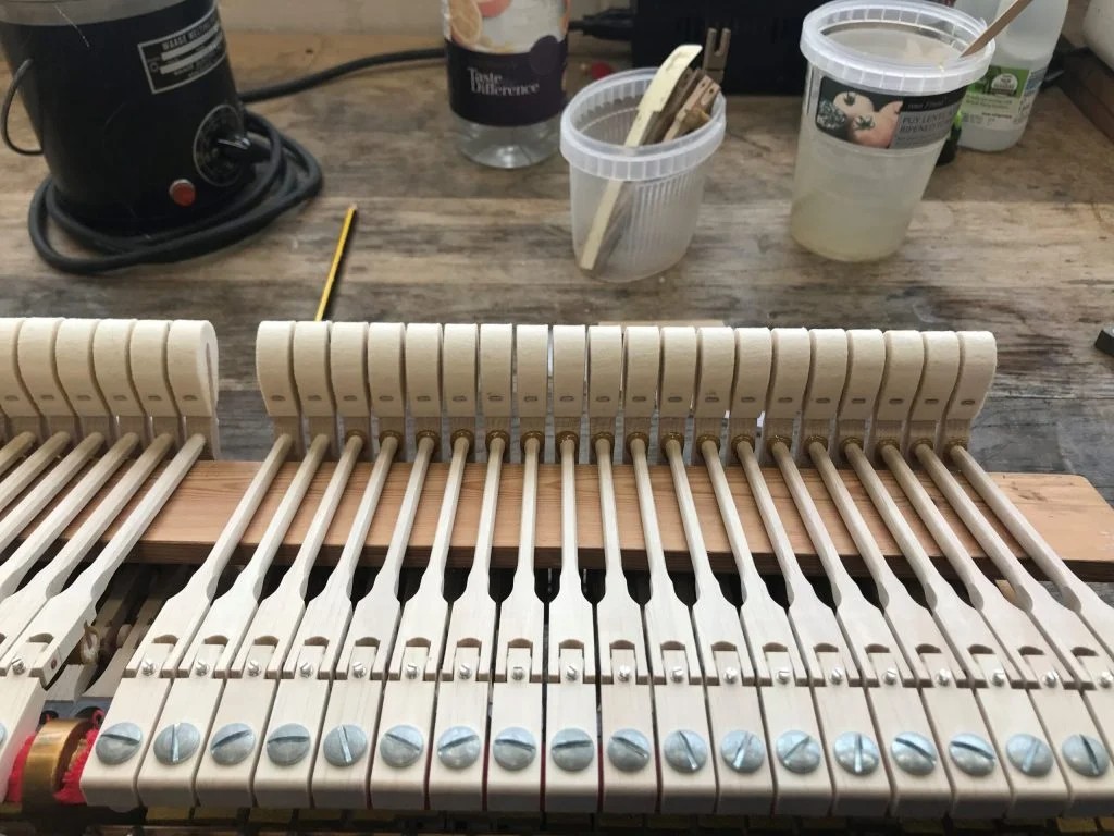 Piano action restoration workshop