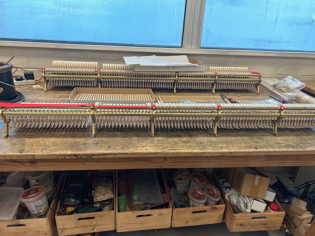 Inside a steinway piano