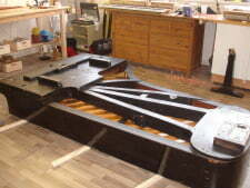 Upside down steinway d