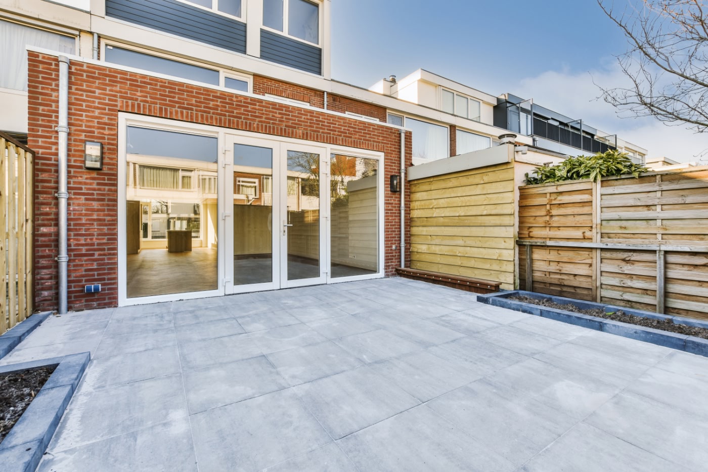 brick extension and patio