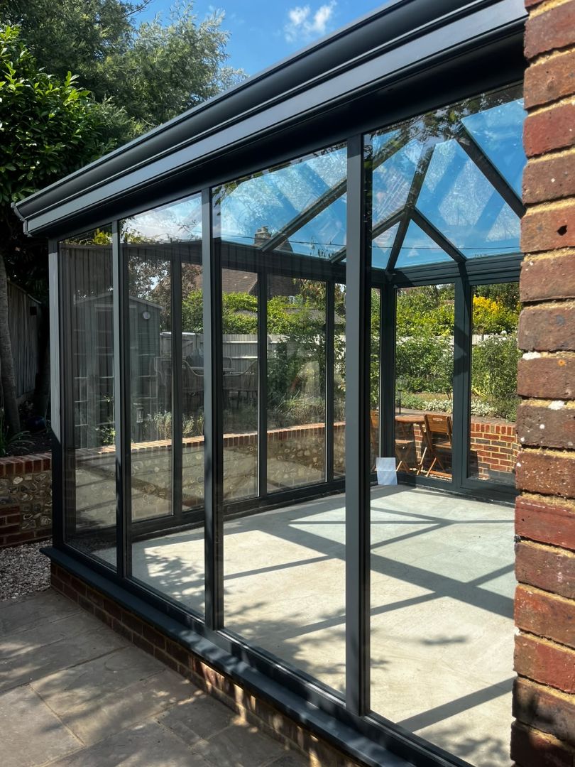 panoramic windows in the extension