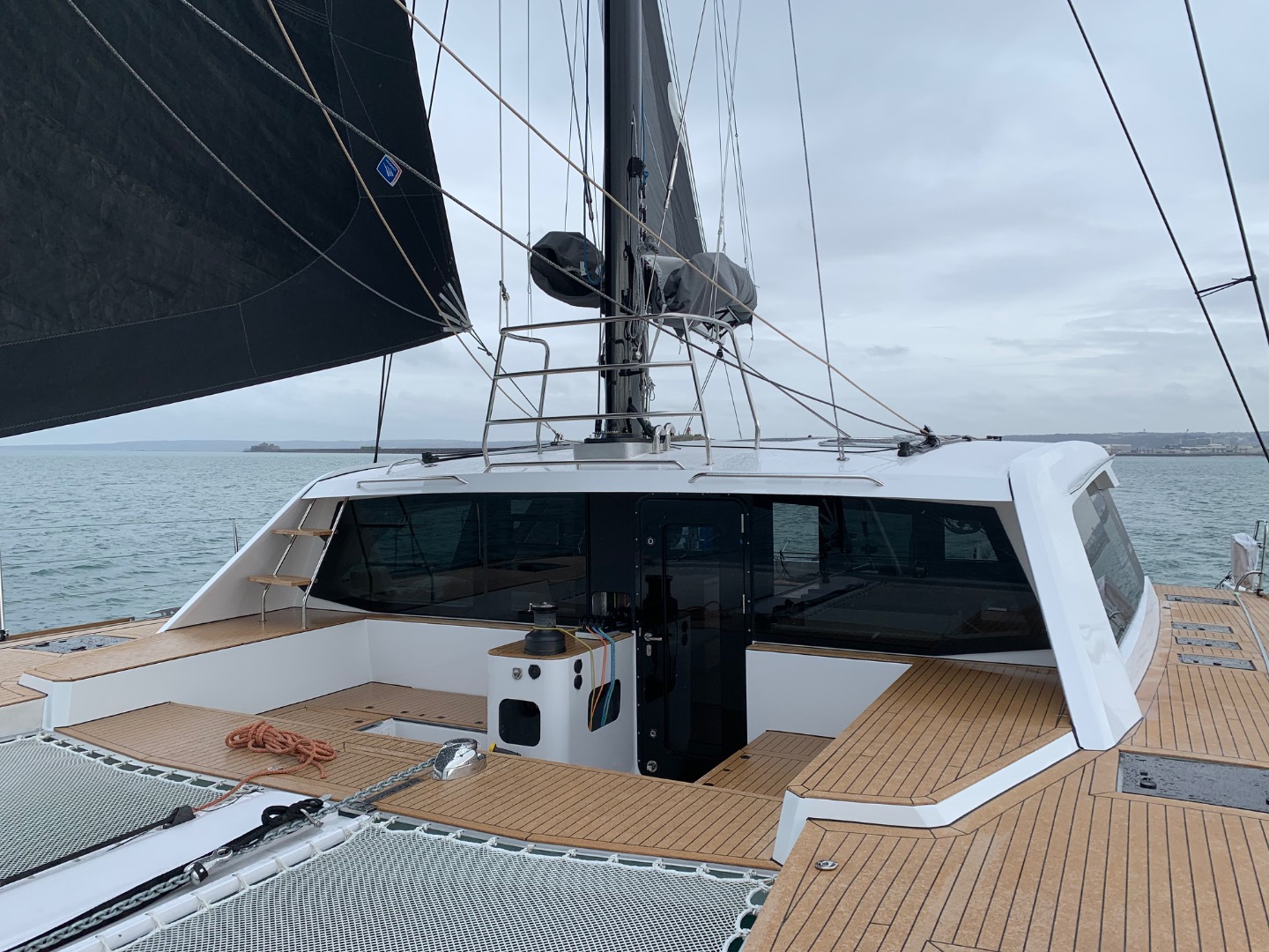 The Garcia Explocat 52 aluminium explorer yacht has a unique forward cockpit accessed via the saloon. This compliments the interior and aft dining areas for the sailing catamarans 8 guests. Ideal for a circumnavigation at any latitude the yacht combines performance and comfort and is ideal for short-handed navigation.