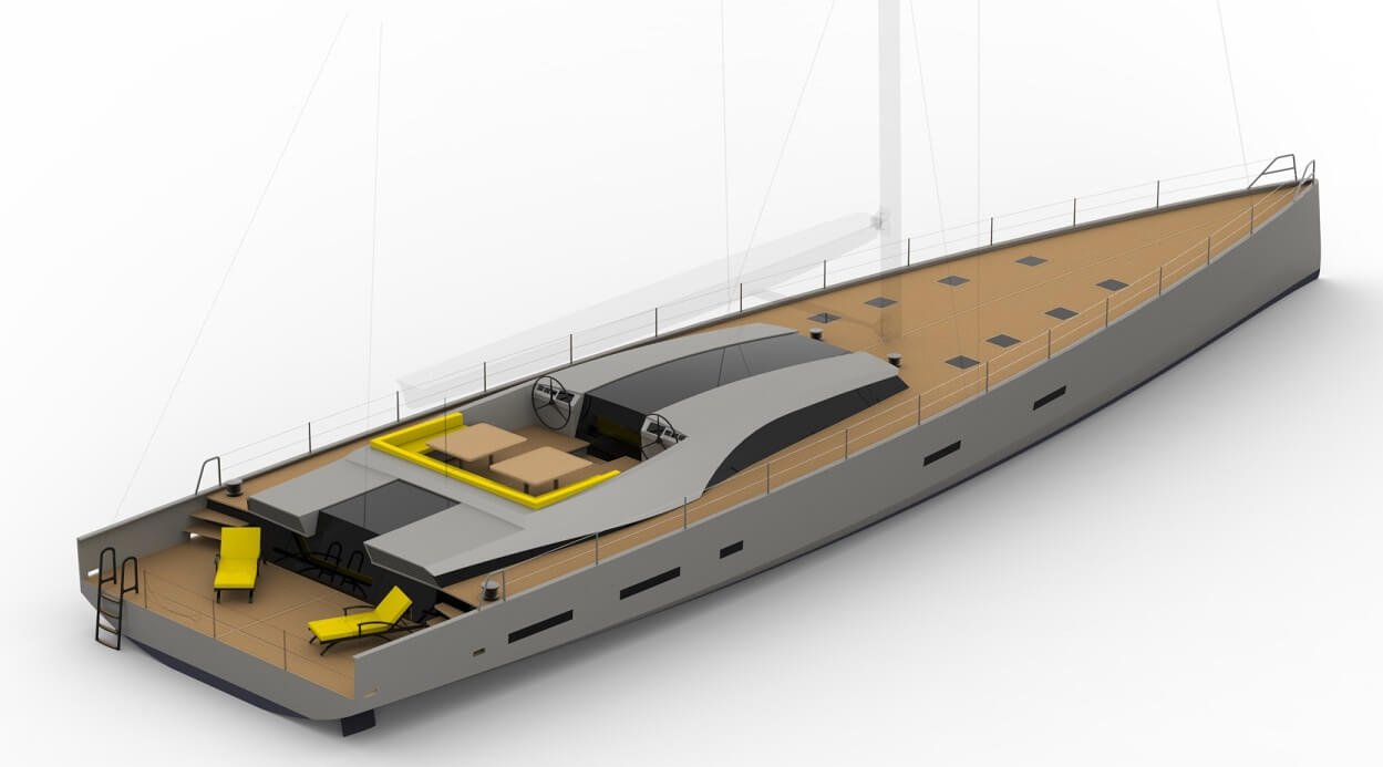 This is the latest large custom performance cruising yacht from designers Owen Clarke Design. A long distance blue water cruiser created as a cruiser racer to be equally at home racing at superyacht bucket regattas, luxurious family cruising in the Med. or making a trans-oceanic passage to the Caribbean.