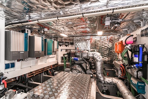 Engine room - Photo by KM Yachtbuilders/Arthur Smeets