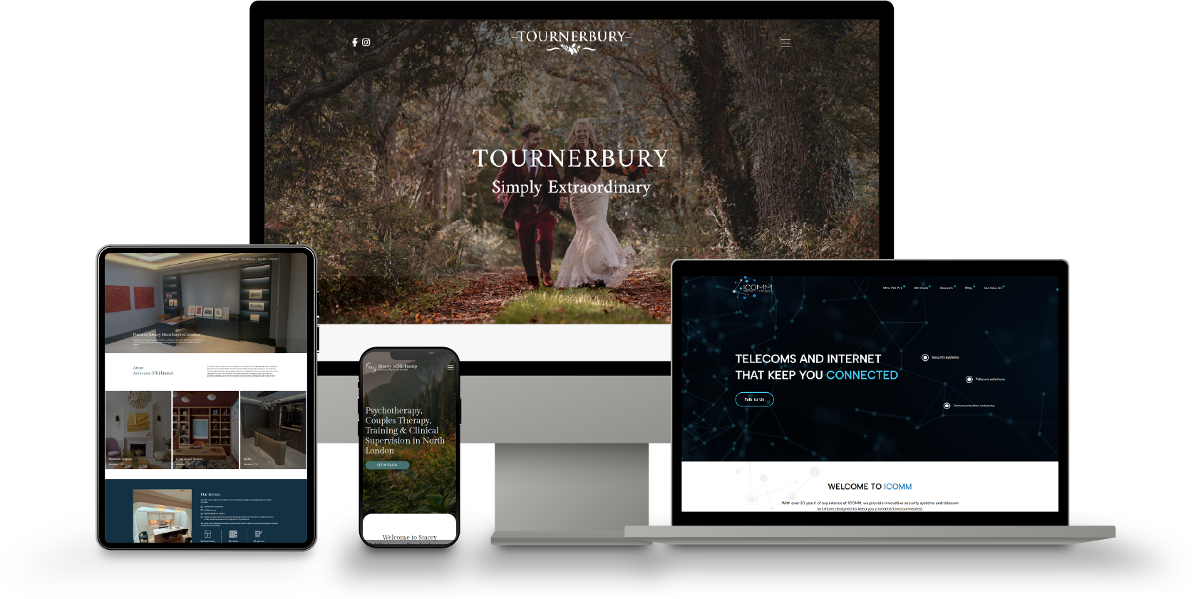 Devices showing websites designed by Toolkit Websites for Black Friday
