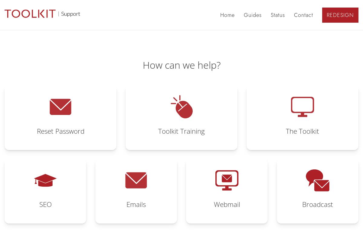 Toolkit Websites Support Website