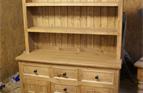6'6' x 5'6' dresser made from reclaimed pine, four panel doors and beaded drawers.

£1450