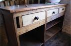 Kitchen island unit adapted from reclaimed chemist shop counter.

£1400