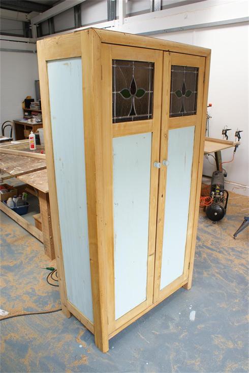 reclaimed pine wardrobe converted into larder cupboard.

£650