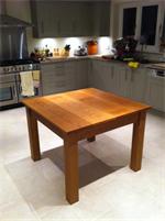 Solid oak oiled kitchen table, 3' x 3'. £750.