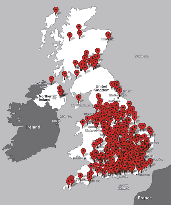 Client map of Toolkit Websites clients