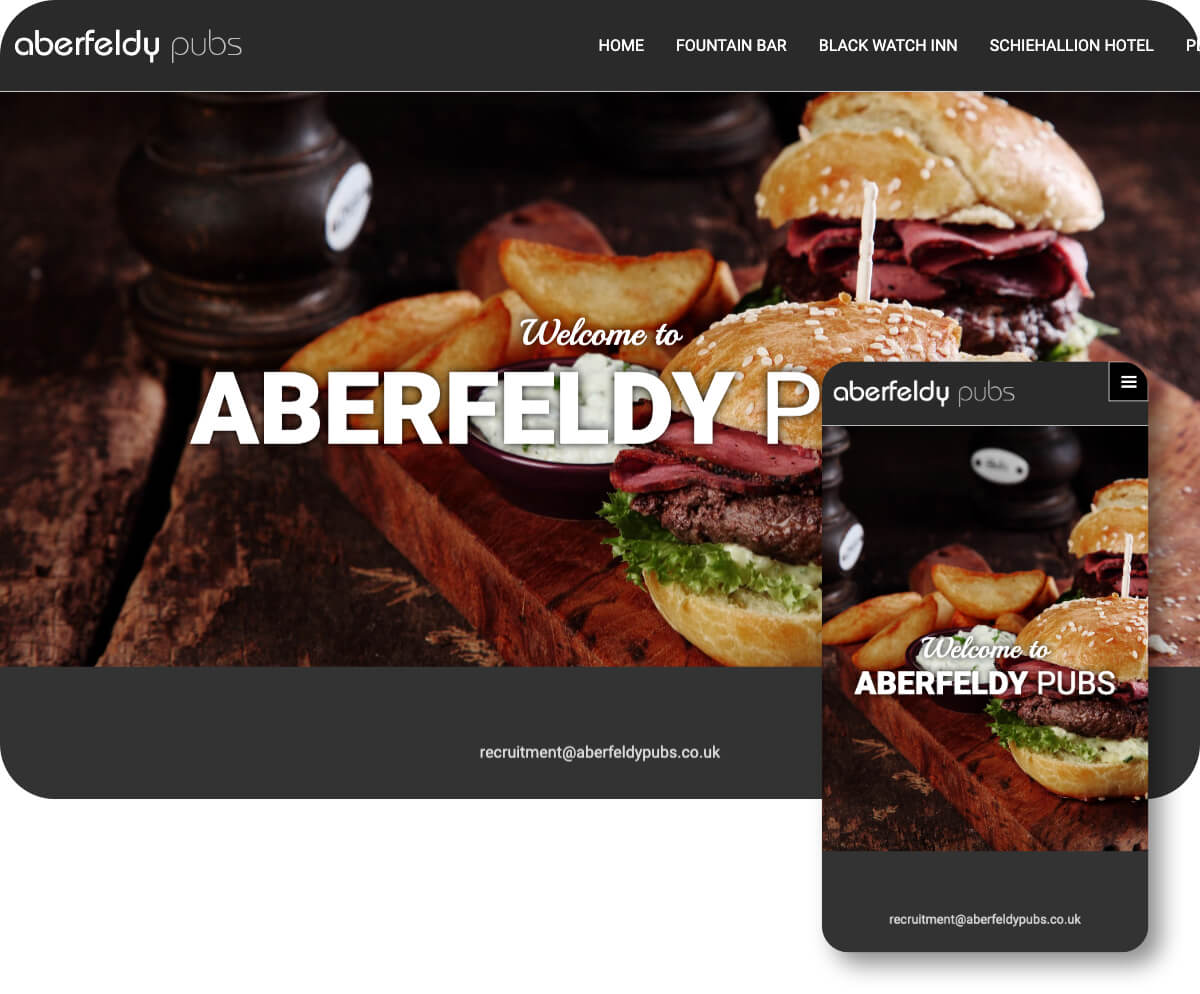 Aberfeldy Pubs | Toolkit Websites Portfolio