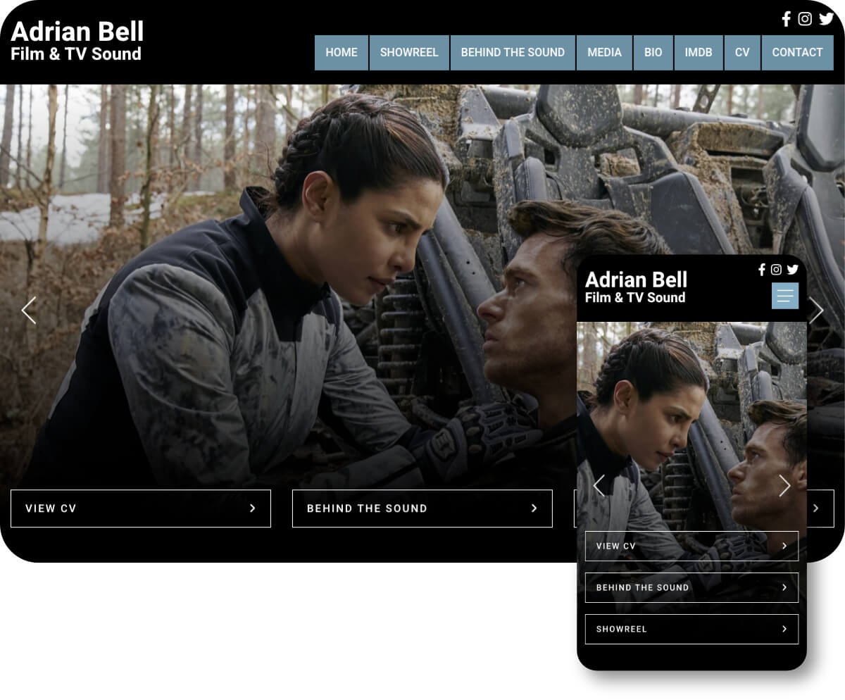 Adrian Bell Film & TV Sound | Toolkit Websites Portfolio