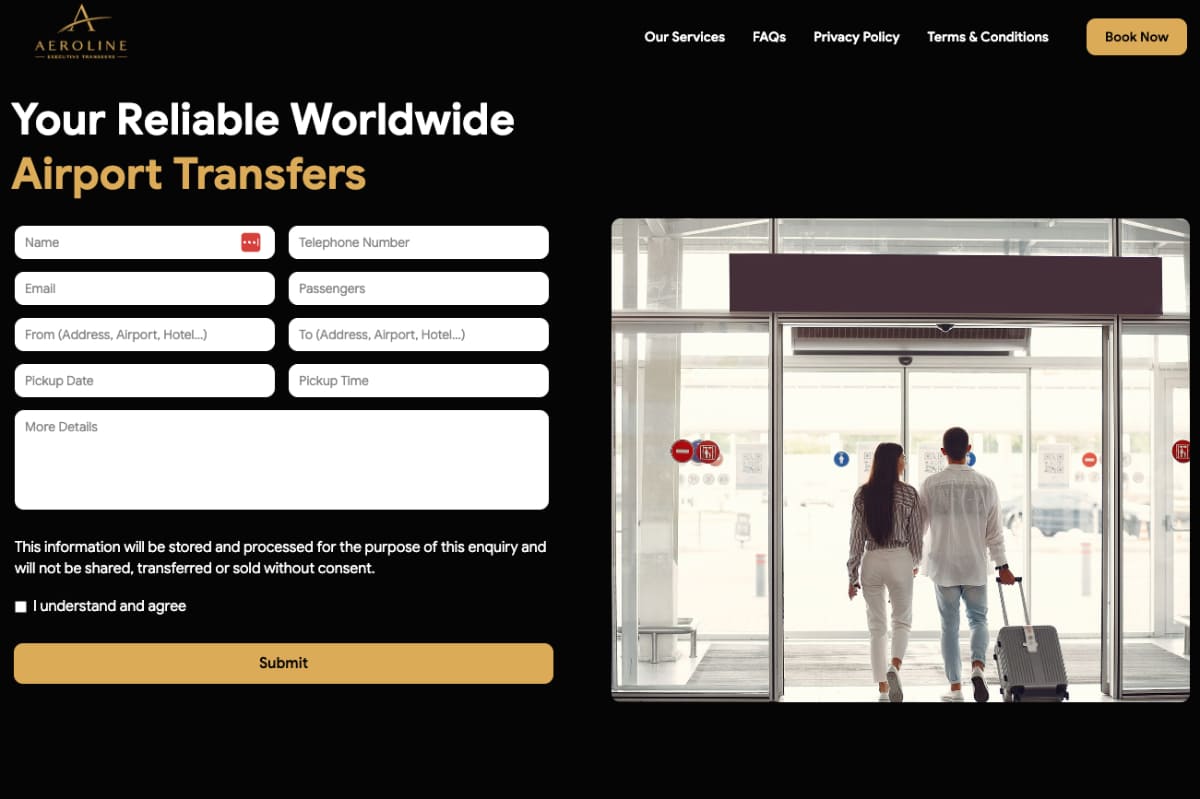 Aeroline Executive Transfers desktop