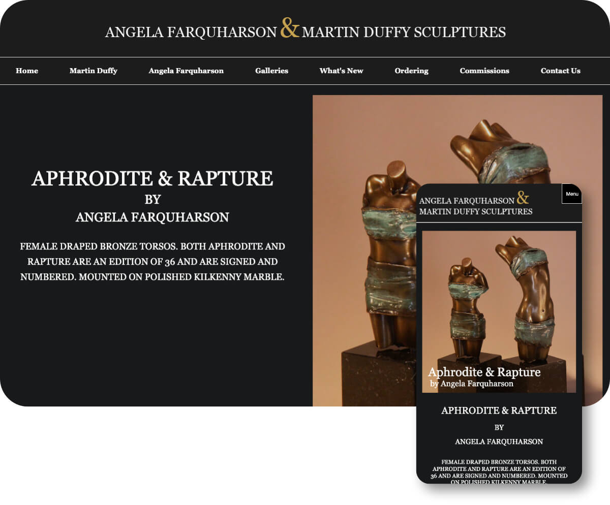 Angela Farquharson and Martin Duffy Sculptures | Toolkit Websites Portfolio