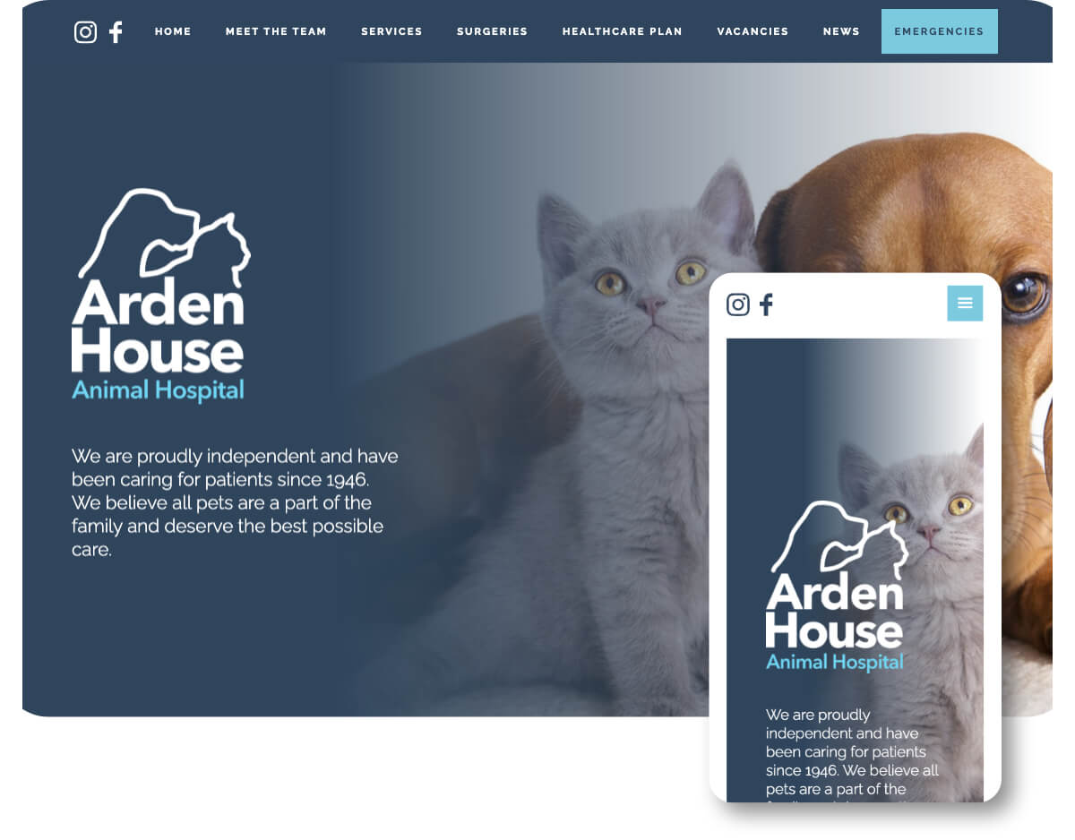 Arden House Vets | Toolkit Websites Portfolio