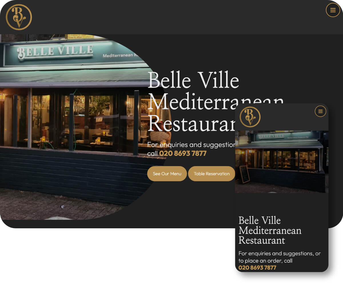 Belle Ville Mediterranean Restaurant | Toolkit Websites Portfolio