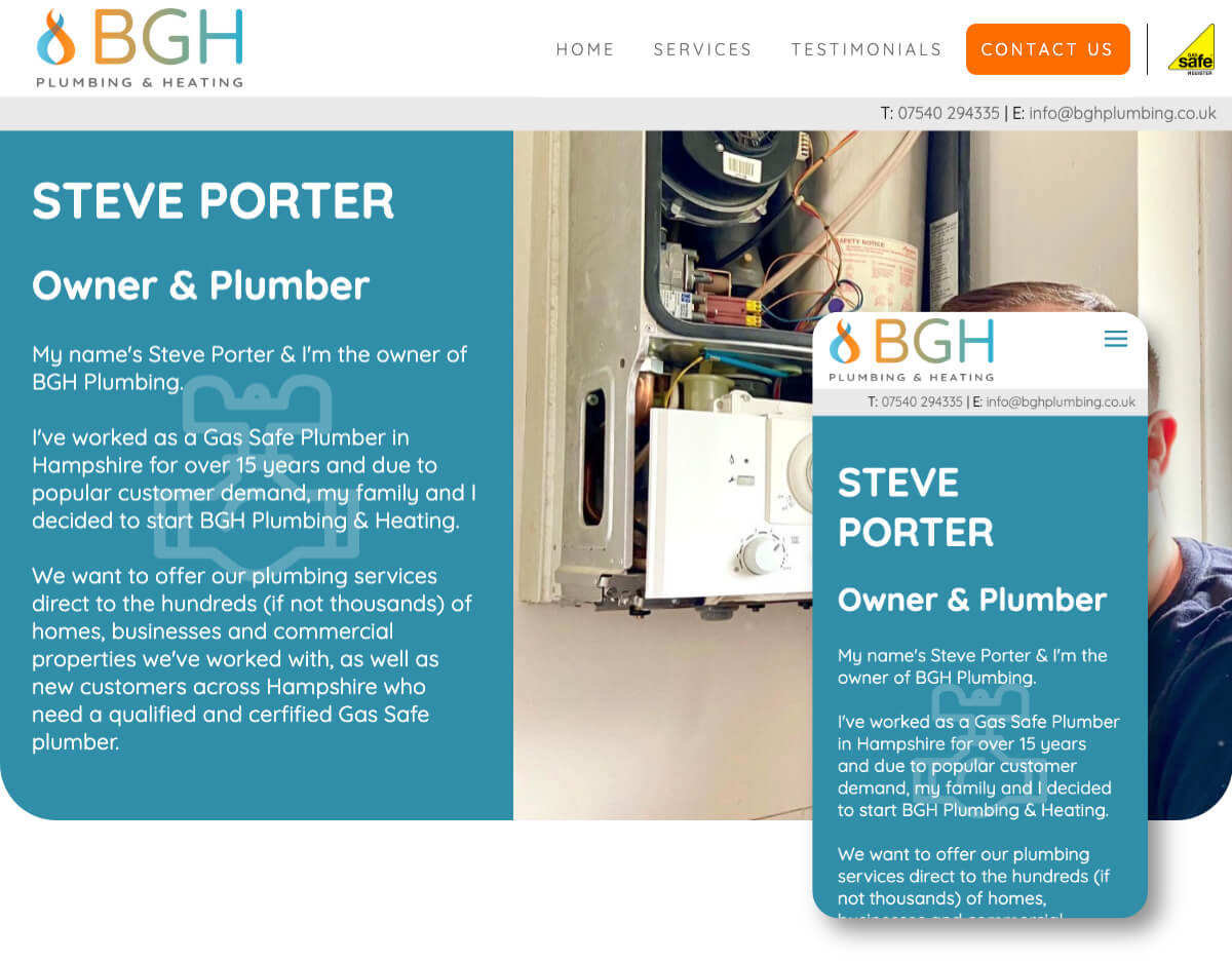BGH Plumbing and Heating | Toolkit Websites Portfolio