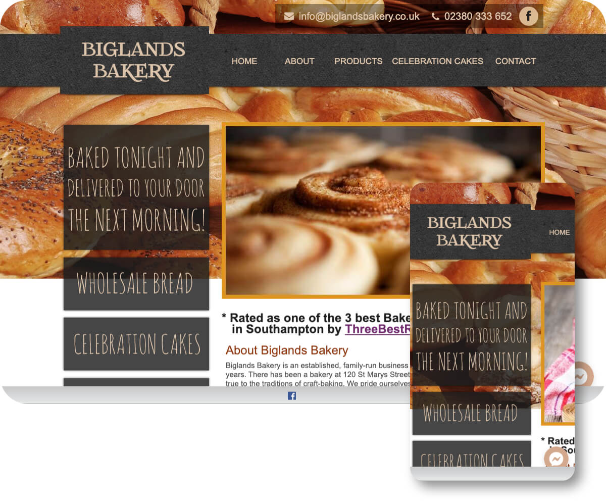 Biglands Bakery | Toolkit Websites Portfolio