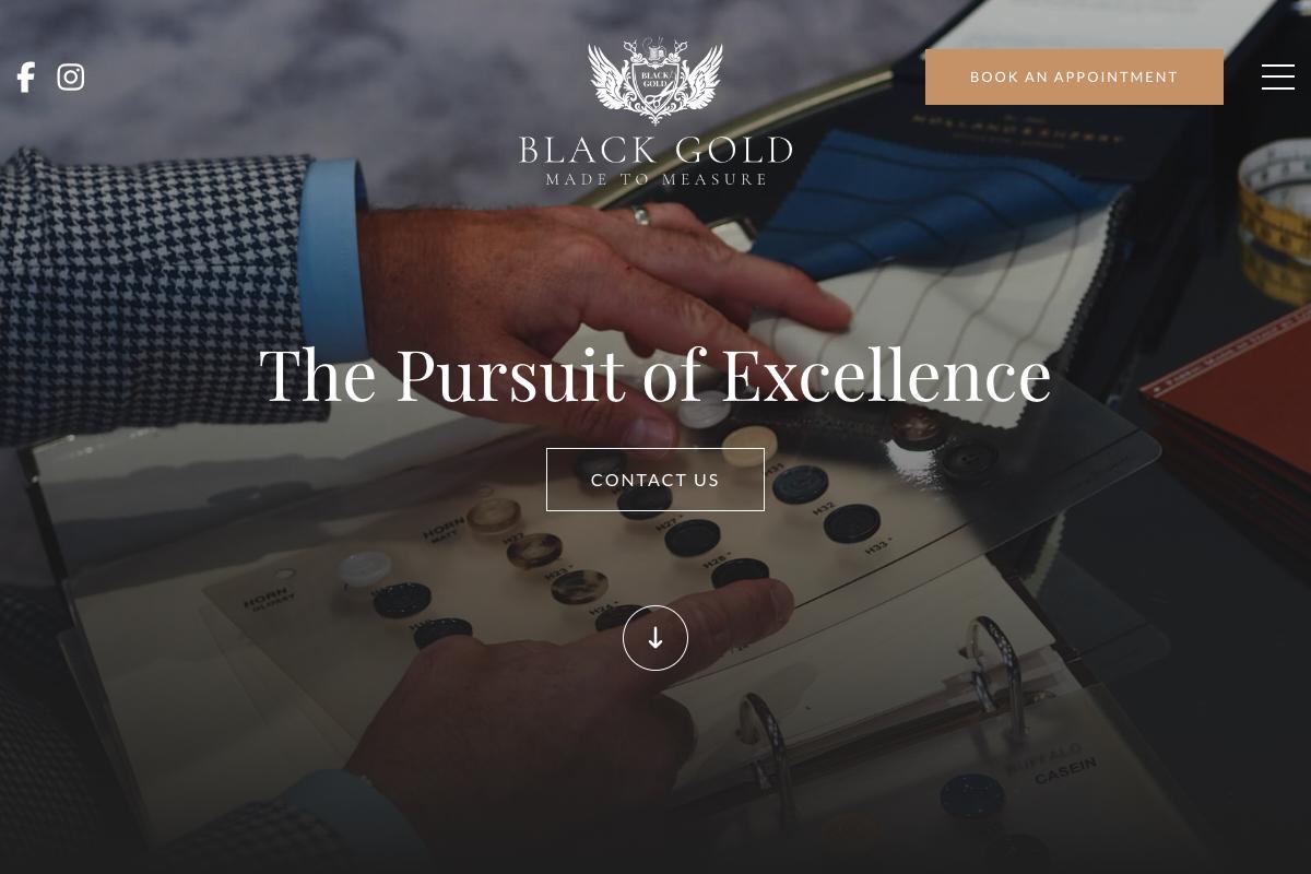 Black Gold Website Desktop