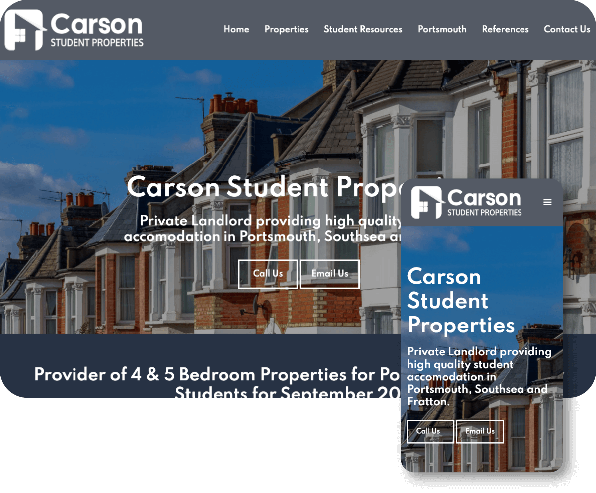 Carson Student Properties Portsmouth | Toolkit Websites Portfolio