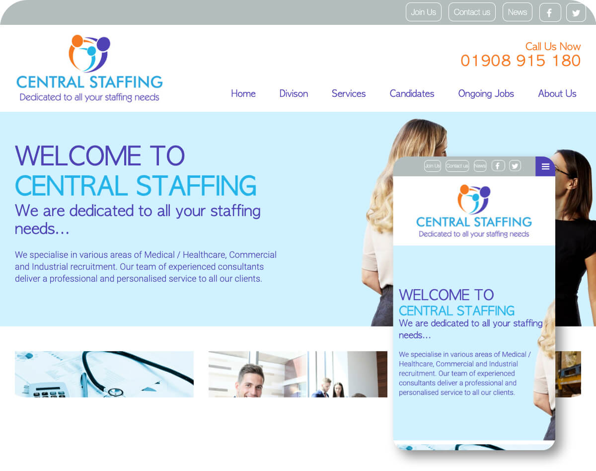 Central Staffing | Toolkit Websites Portfolio