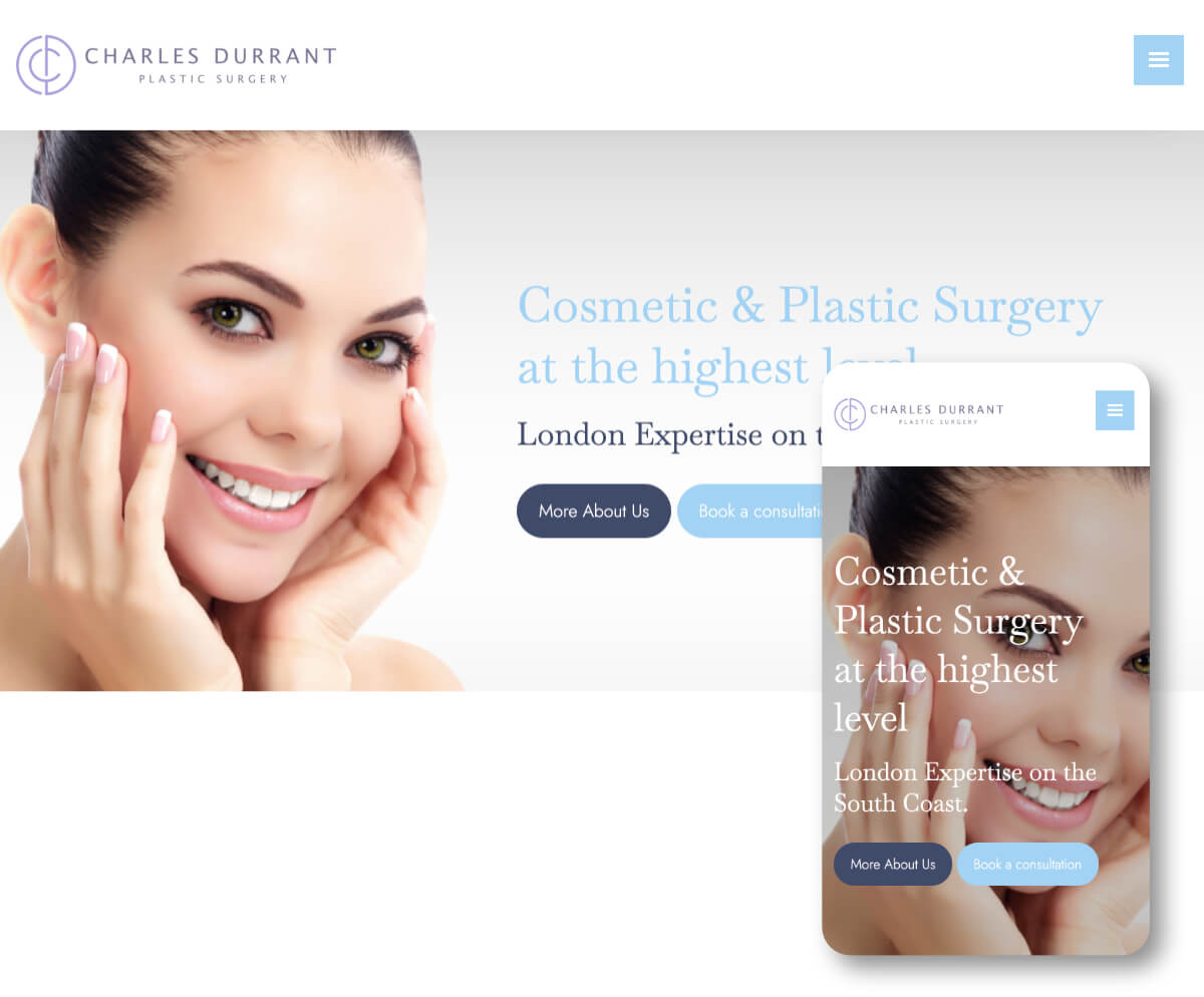 Charles Durrant Plastic Surgery | Toolkit Websites Portfolio
