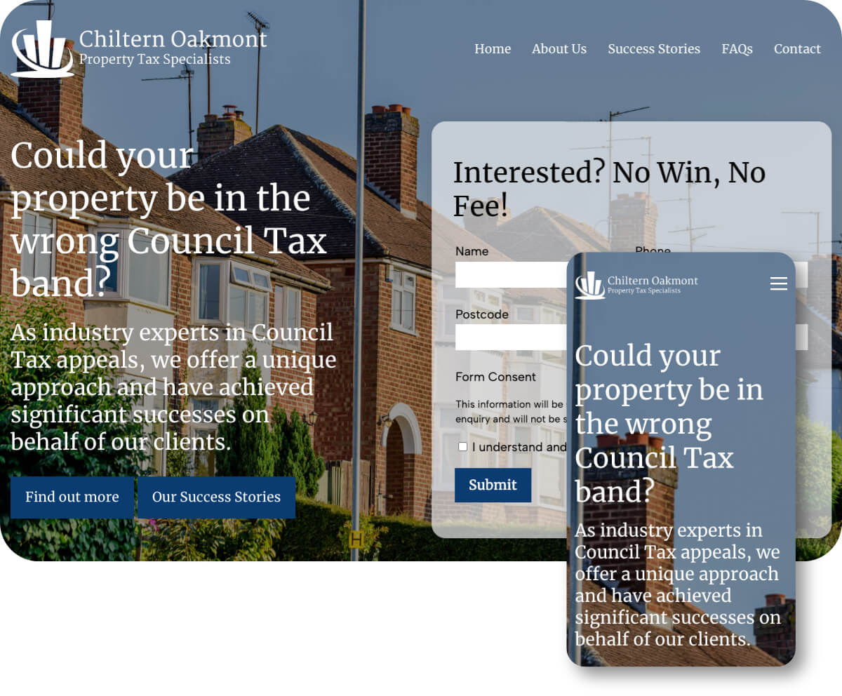 Chiltern Oakmont Property Tax Specialists | Toolkit Websites Portfolio
