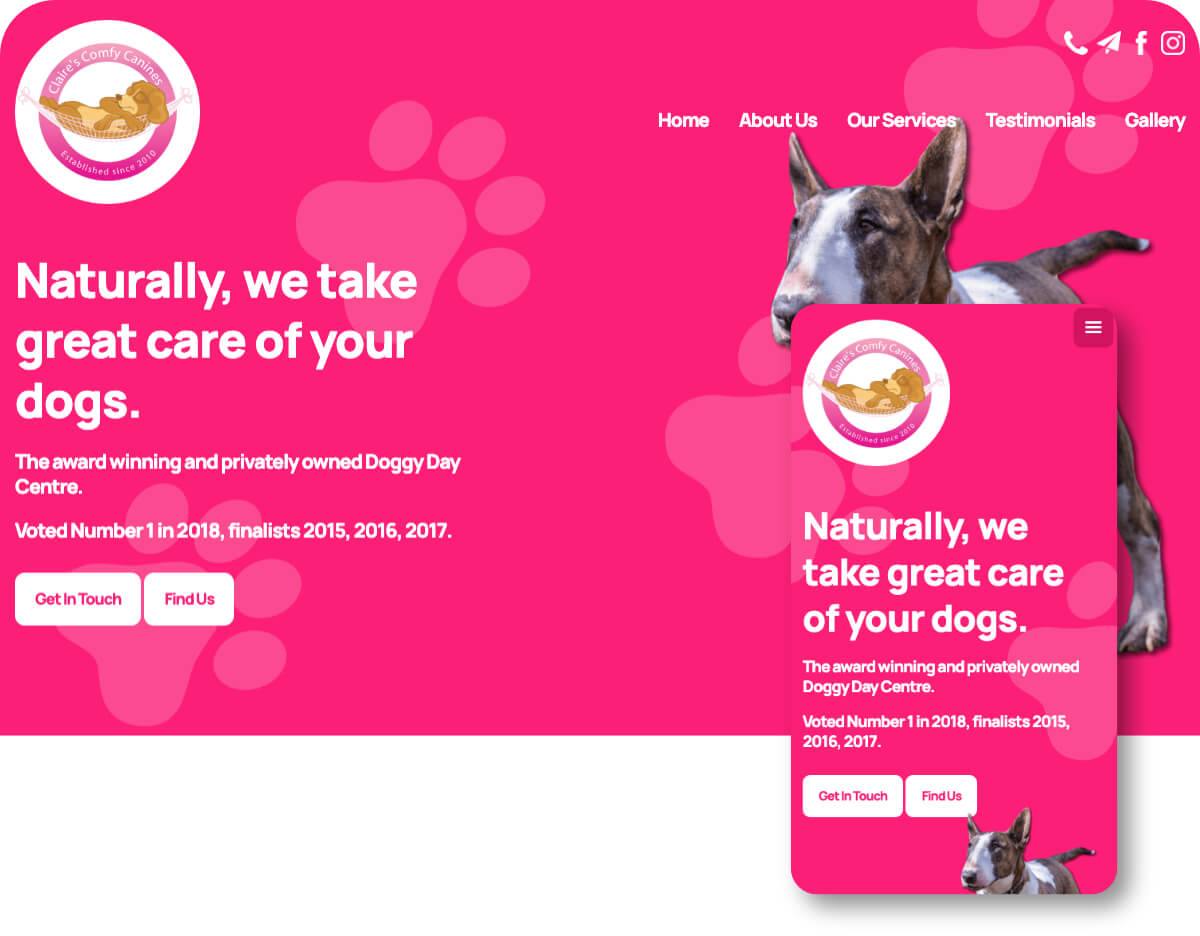 Claire's Comfy Canines | Toolkit Websites Portfolio