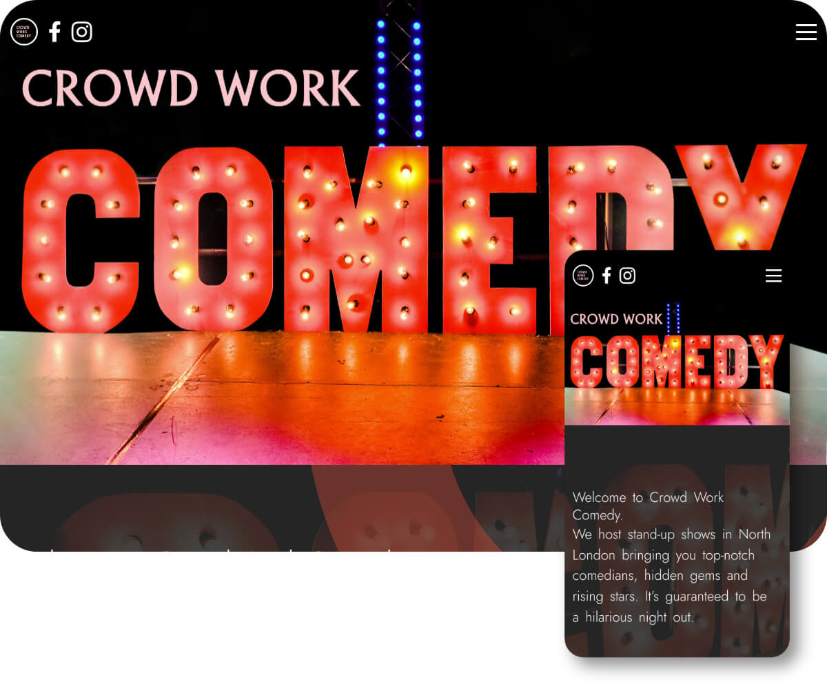 Crowd Work Comedy | Toolkit Websites Portfolio