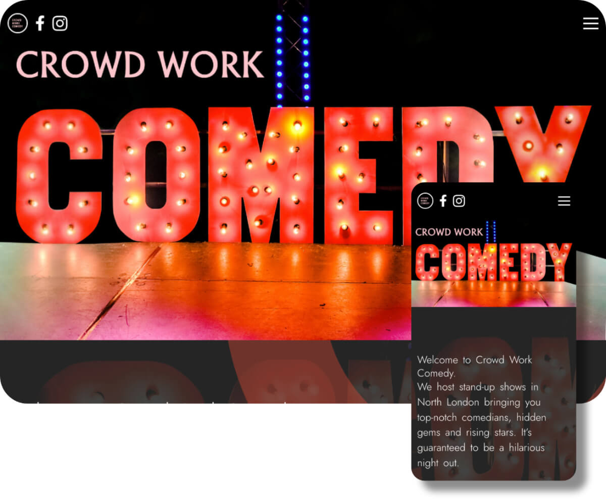 Crowd Work Comedy | Toolkit Websites Portfolio