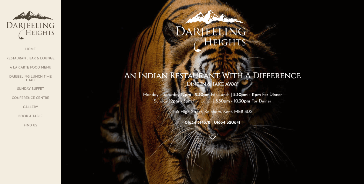 Darjeeling Heights homepage screenshot