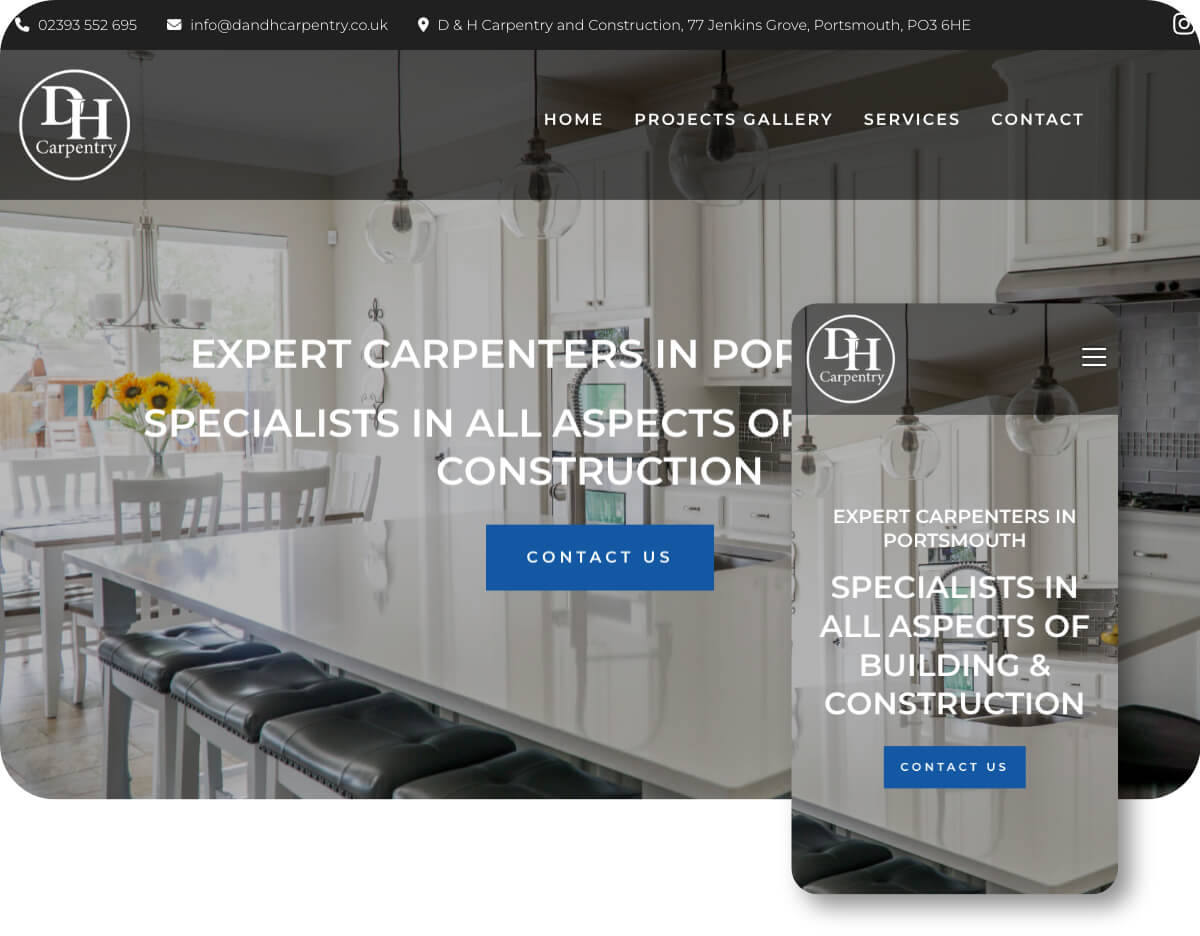 D and H Carpentry | Toolkit Websites Portfolio