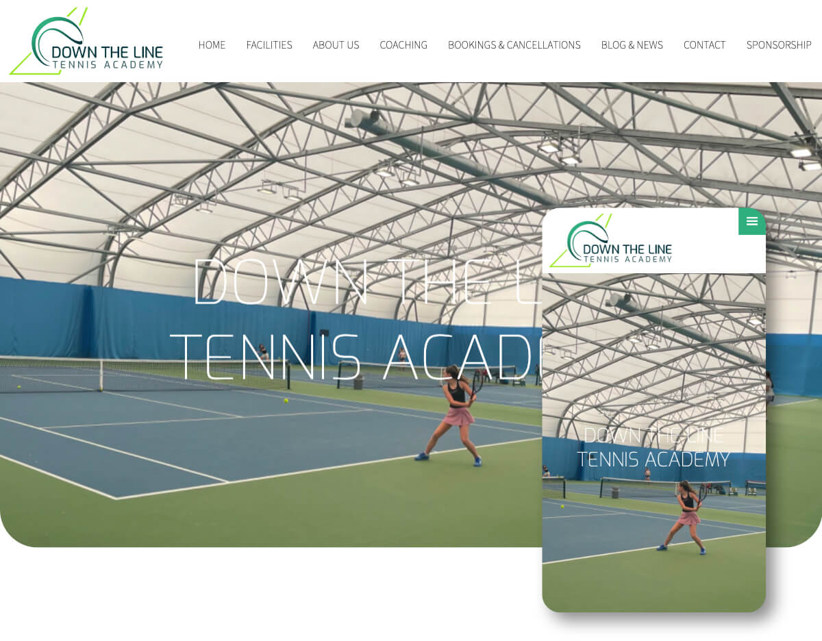 Down The Line Tennis Academy | Toolkit Websites Portfolio
