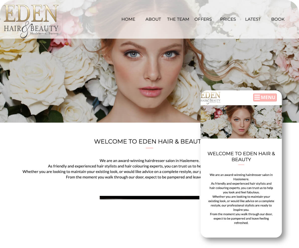 Eden Hair & Beauty | Toolkit Websites Portfolio