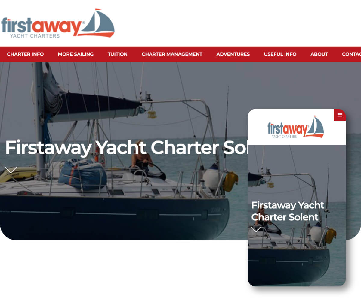 First Away Yacht Charters | Toolkit Websites Portfolio