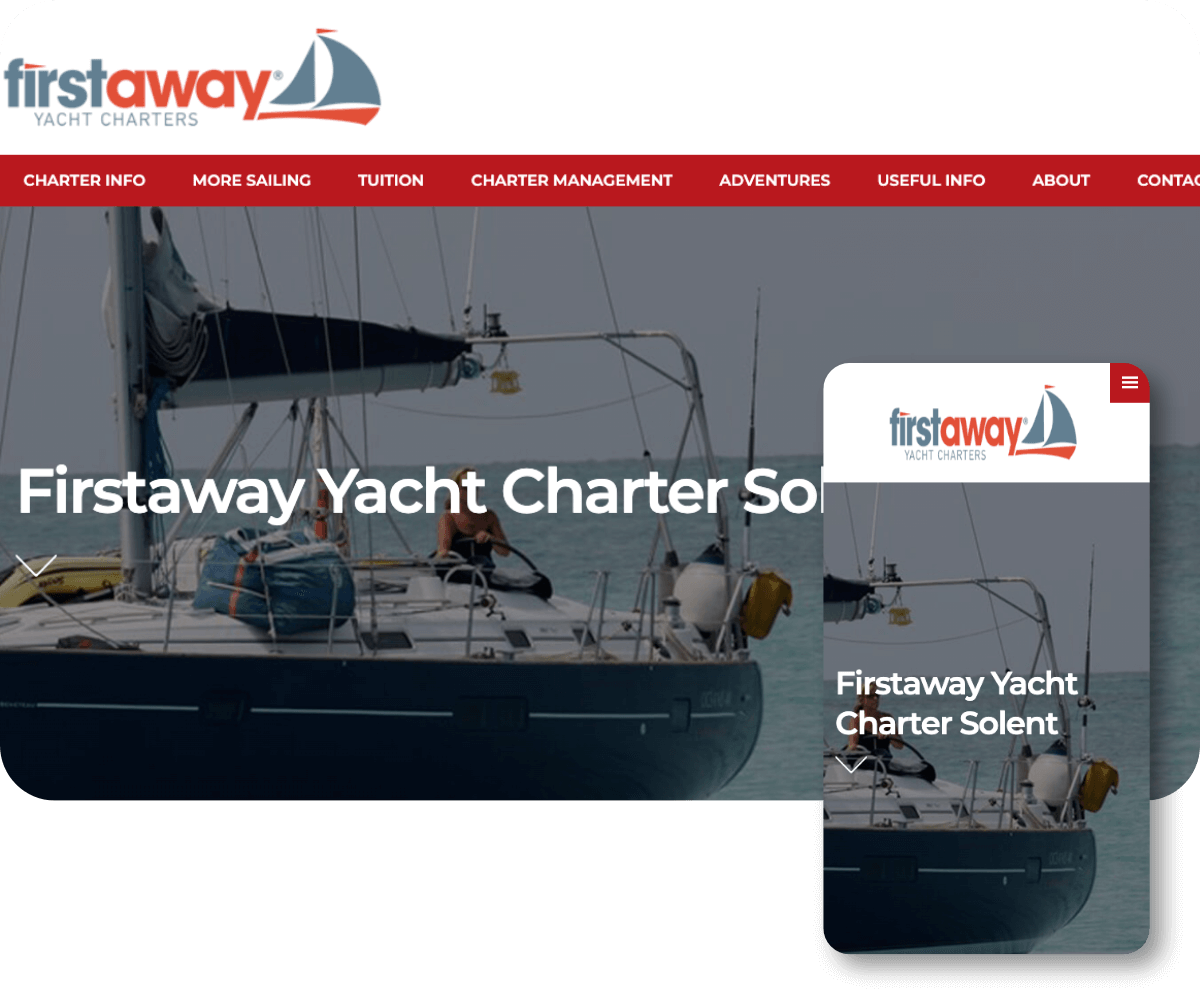 First Away Yacht Charters | Toolkit Websites Portfolio
