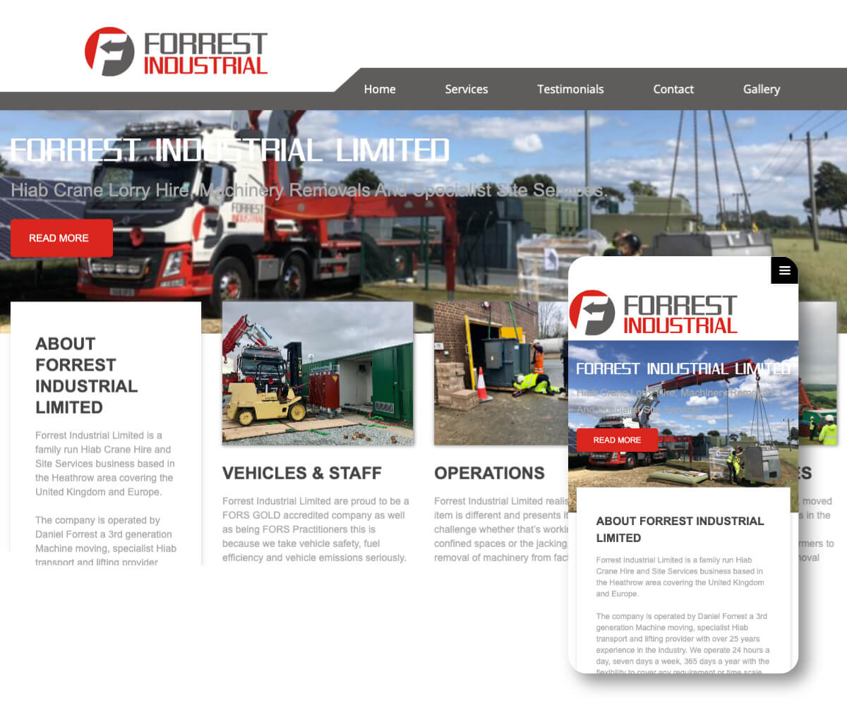 Forrest Industrial LTD | Toolkit Websites Portfolio