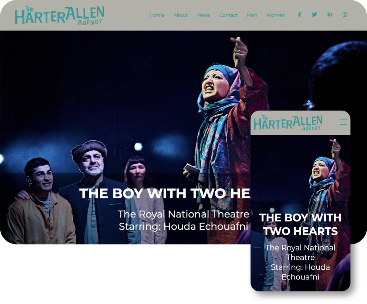 Harter Allen Talent Agency | Toolkit Websites Portfolio