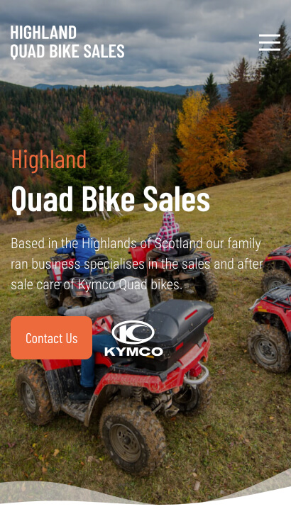 Highland Quad Bike Sales Mobile | Toolkit Websites Portfolio