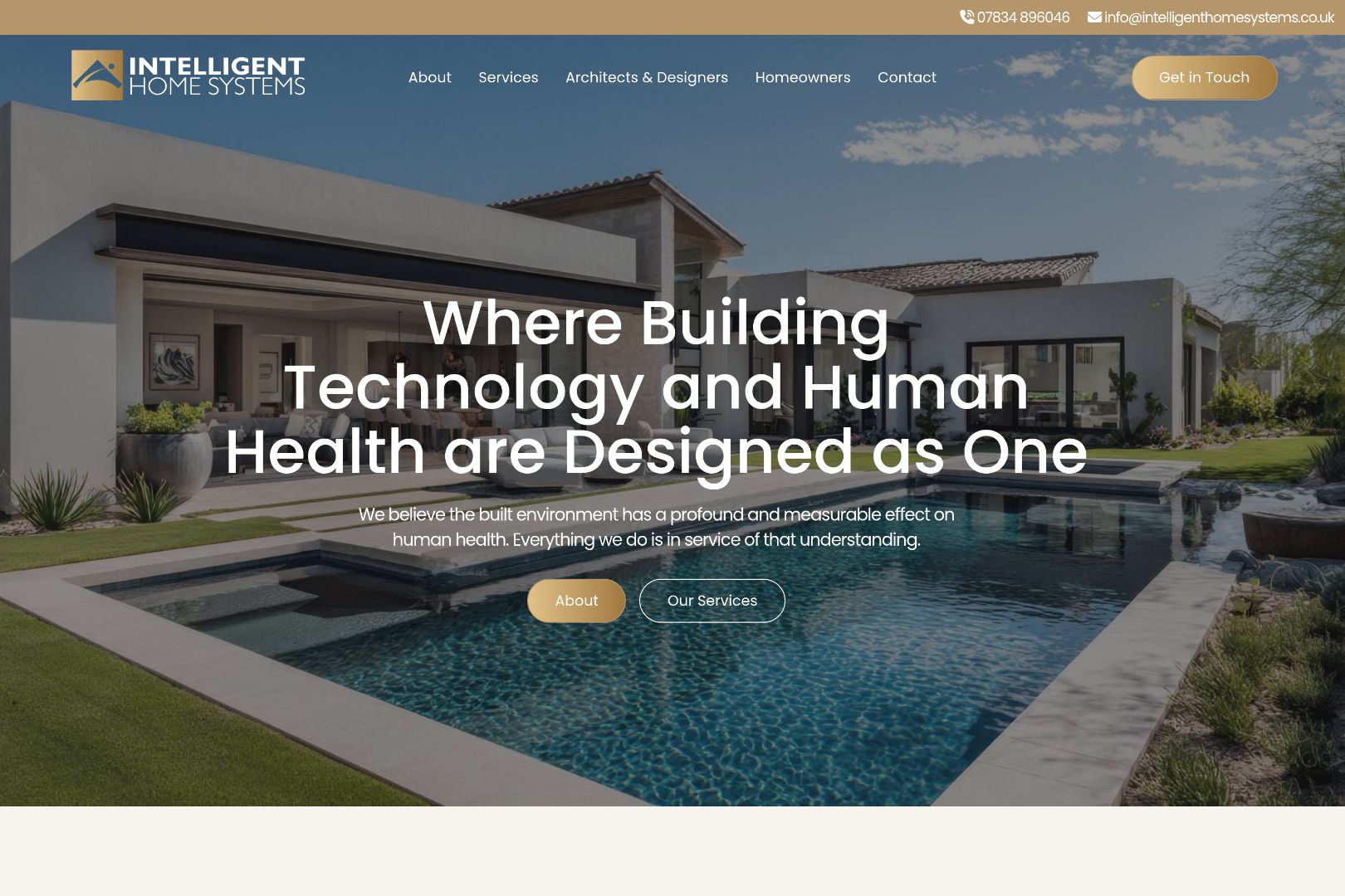 Intelligent Home Systems Desktop | Toolkit Websites Portfolio