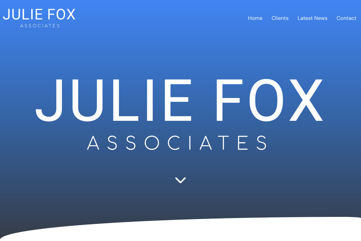 Julie Fox Associates Desktop | Toolkit Websites Portfolio
