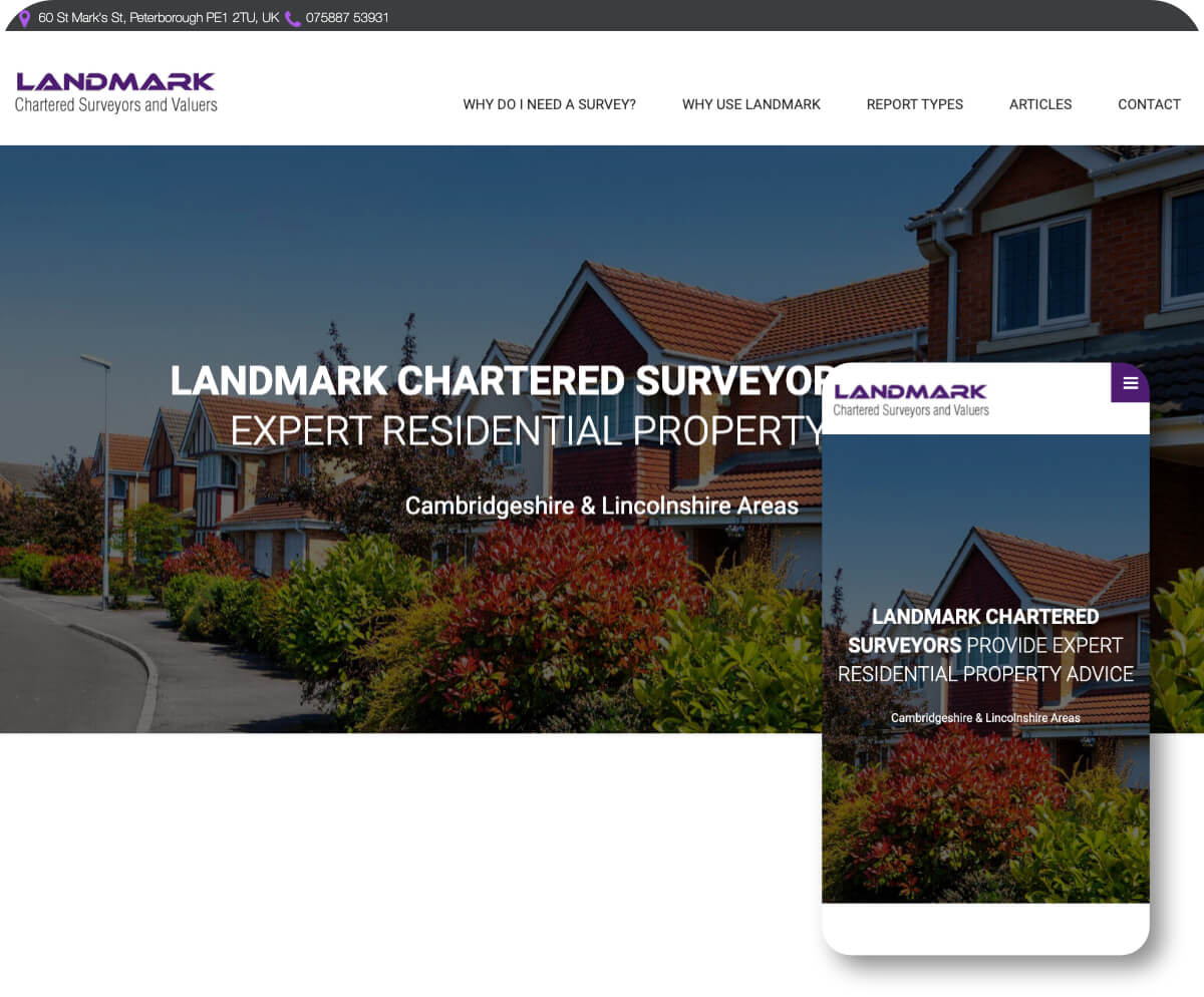 Landmark Chartered Surveyors and Valuers | Toolkit Websites Portfolio