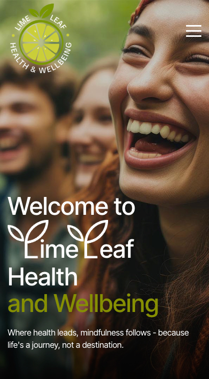 Lime Leaf Health Website Mobile