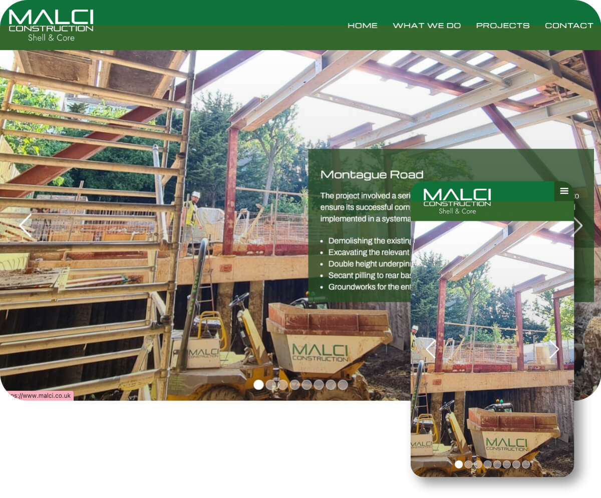 Malci Construction | Toolkit Websites Portfolio