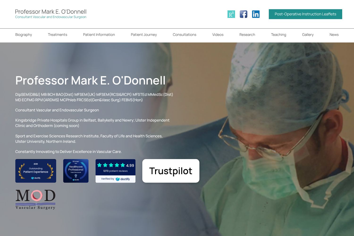 Mark O'Donnell Vascular Surgery desktop