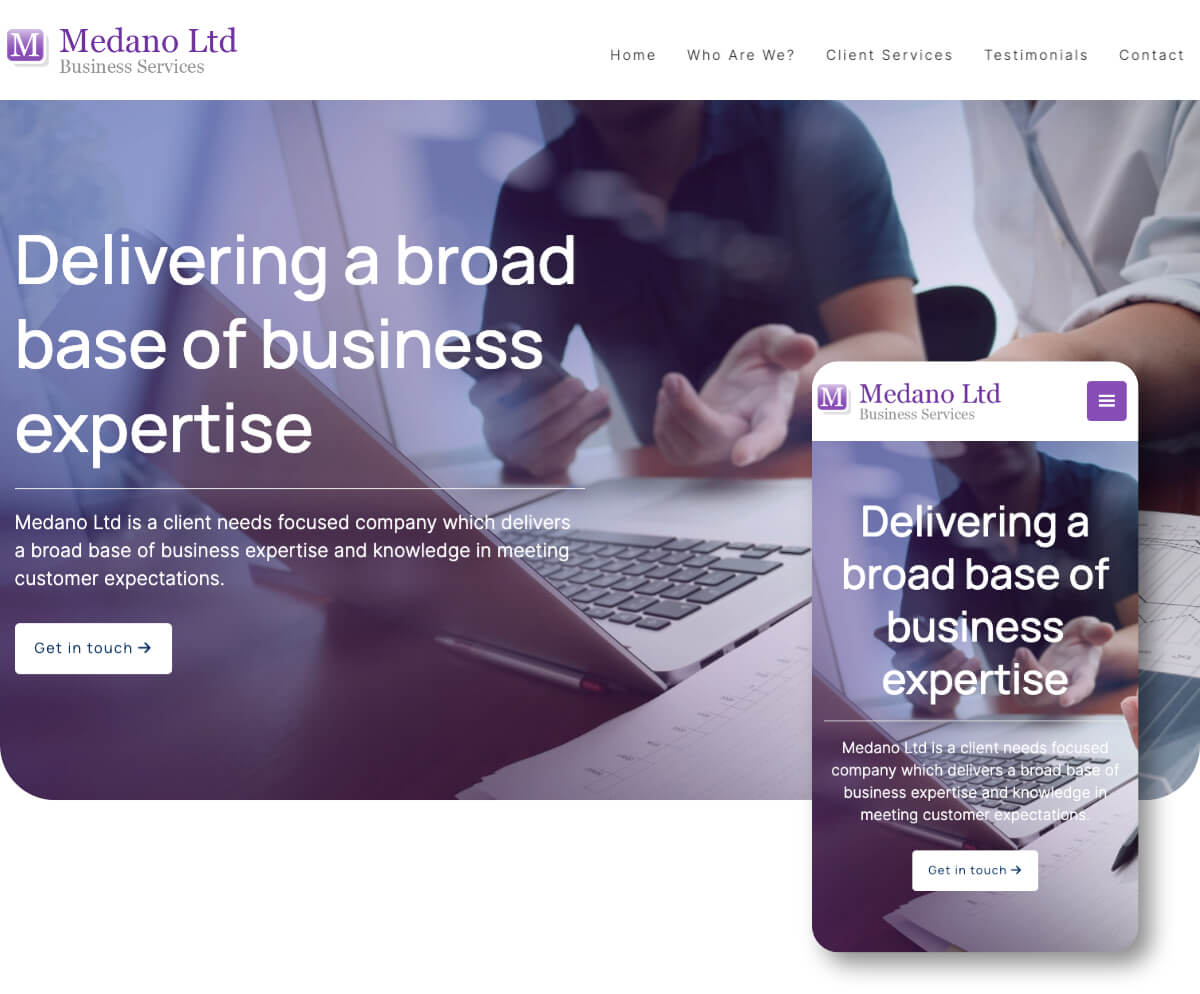 Medano LTD Business Services | Toolkit Websites Portfolio