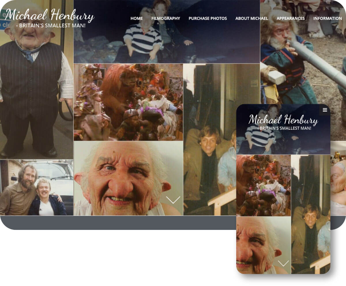 Michael Henbury Britain's Smallest Man | Toolkit Websites Portfolio