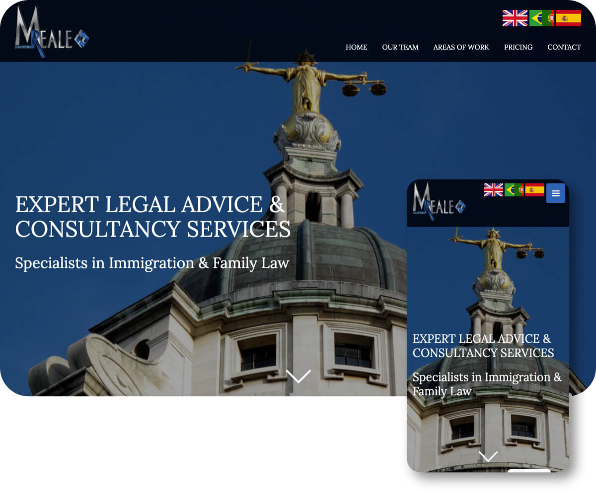 Mreale Solicitors | Toolkit Websites Portfolio